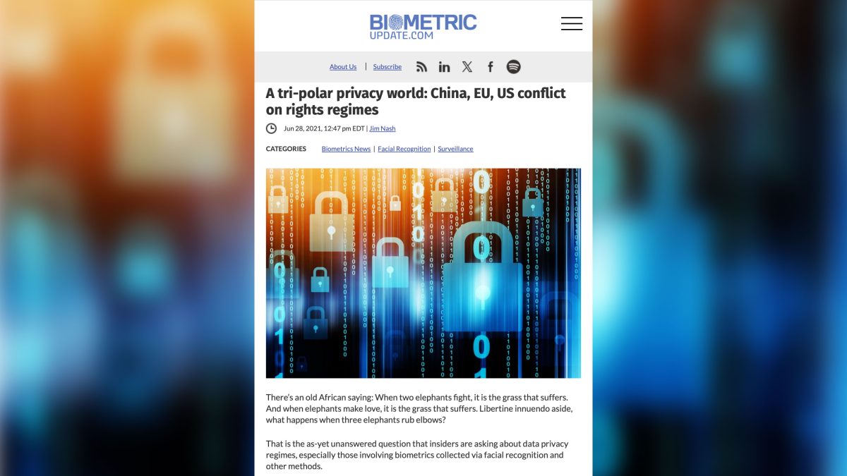 A tri-polar privacy world: China, EU, US conflict on rights regimes