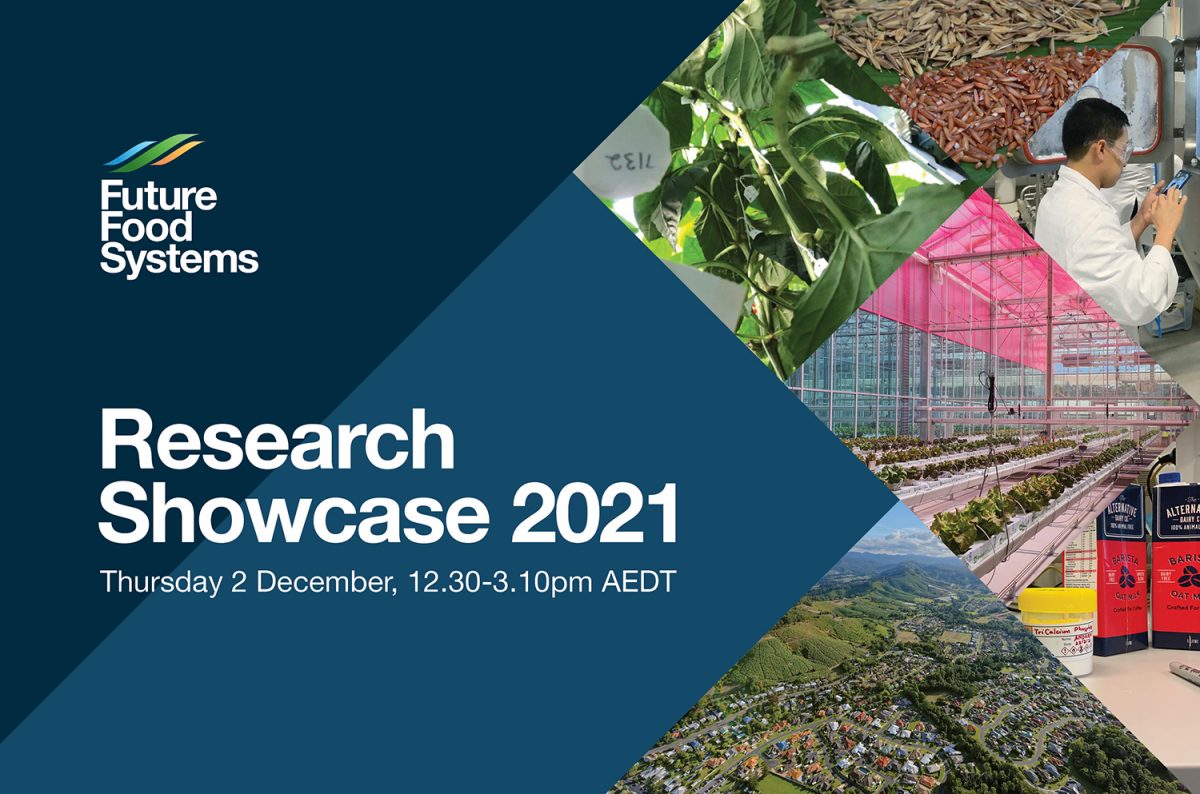 Hear about a cross-section of Future Food Systems CRC projects around agrifood clusters and smart trade, high-tech indoor cropping solutions, and value-adding product innovations, presented by our industry partners and researchers.