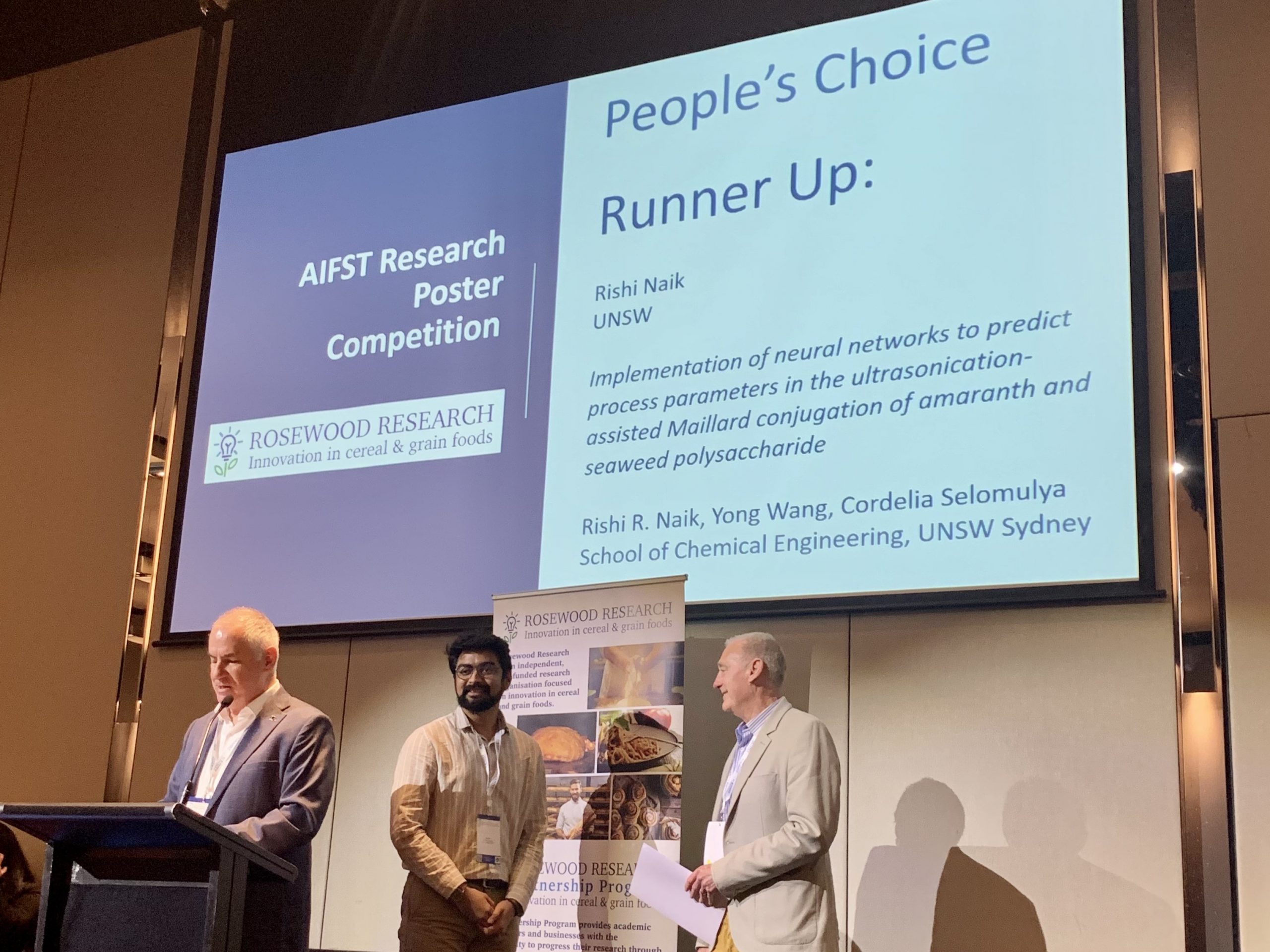 Future Food Systems CRC PhD student Rishi Naik has won the runner-up People’s Choice award in this year’s AIFST Poster Competition. Congratulations, Rishi!