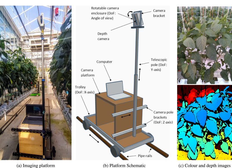 Machine vision based plant height estimation for protected crop facilities