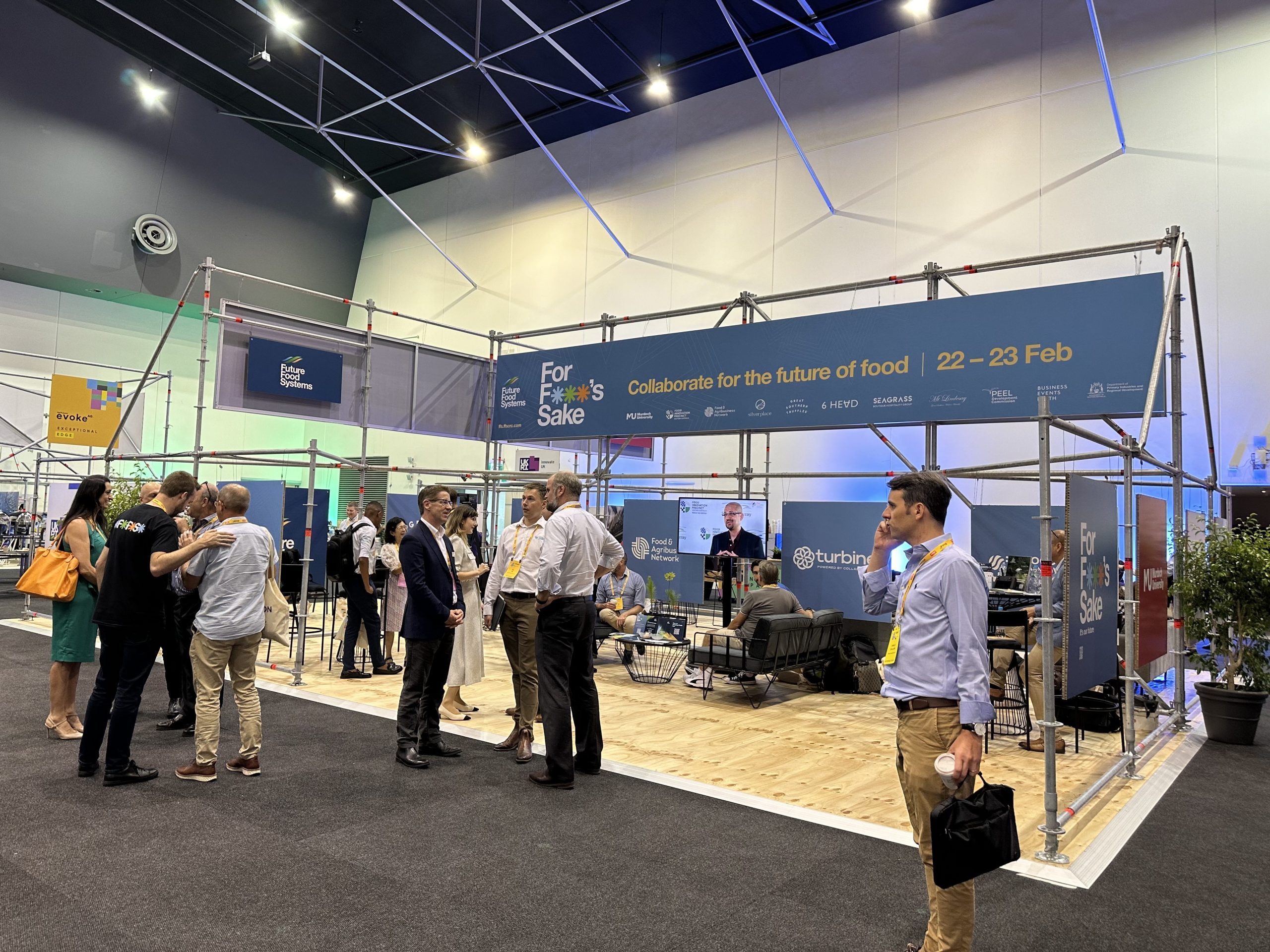 The exhibition floor was ‘connect central’ at evokeAG Perth, with Future Food System’s shared Hospitality Pavilion providing a natural meeting-point.