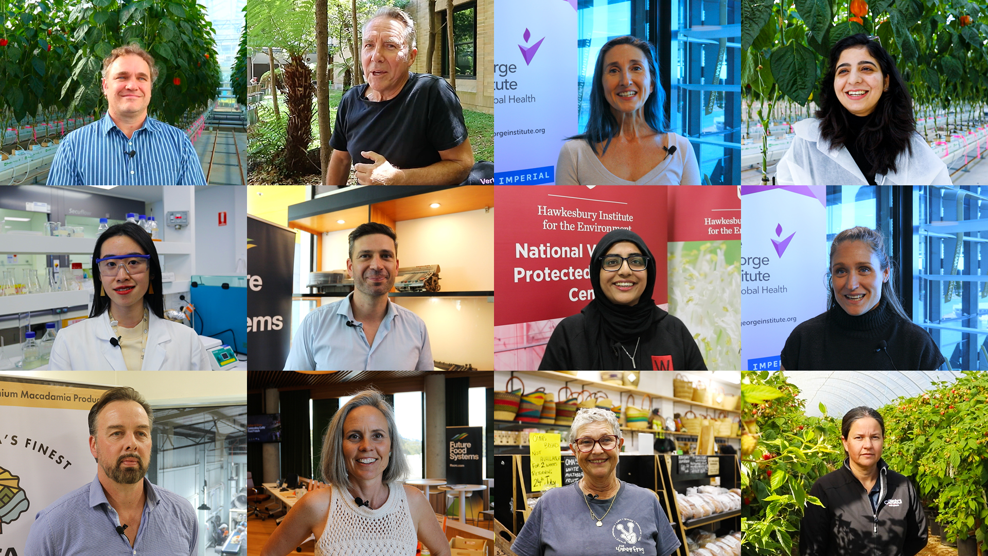 An assortment of FFS partners we have interviewed on camera recently